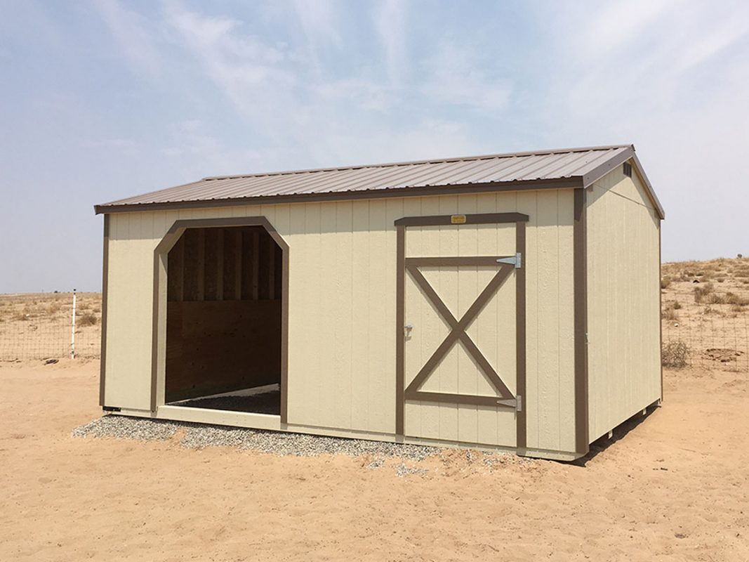 custom-built animal shelter shed